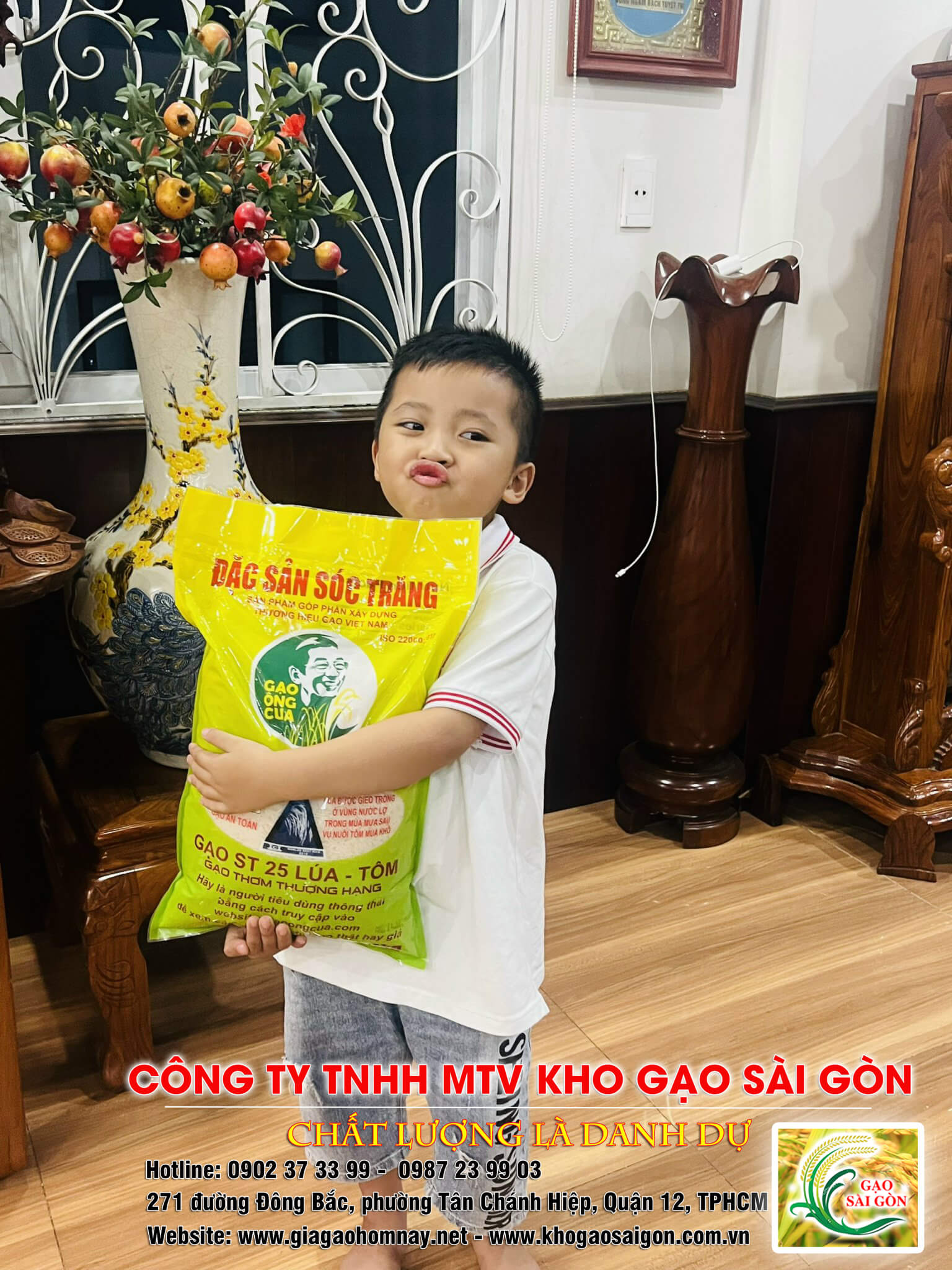 Gạo ST25 Lúa Tôm chính hãng Gạo Ông Cua