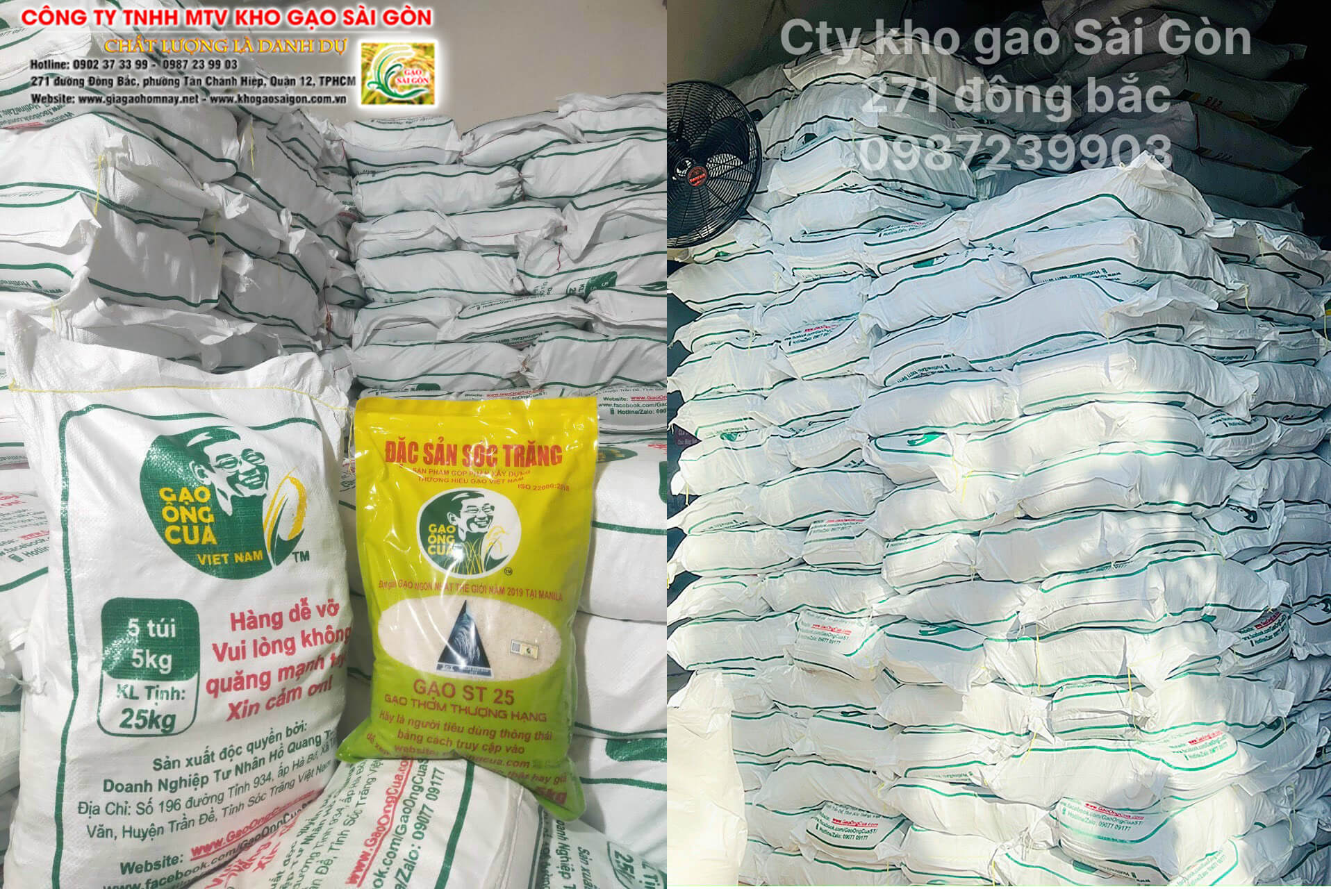 Kho gạo Sài Gòn - Nhà phân phối gạo ST25 Ông Cua chính hãng sỉ và lẻ giá rẻ