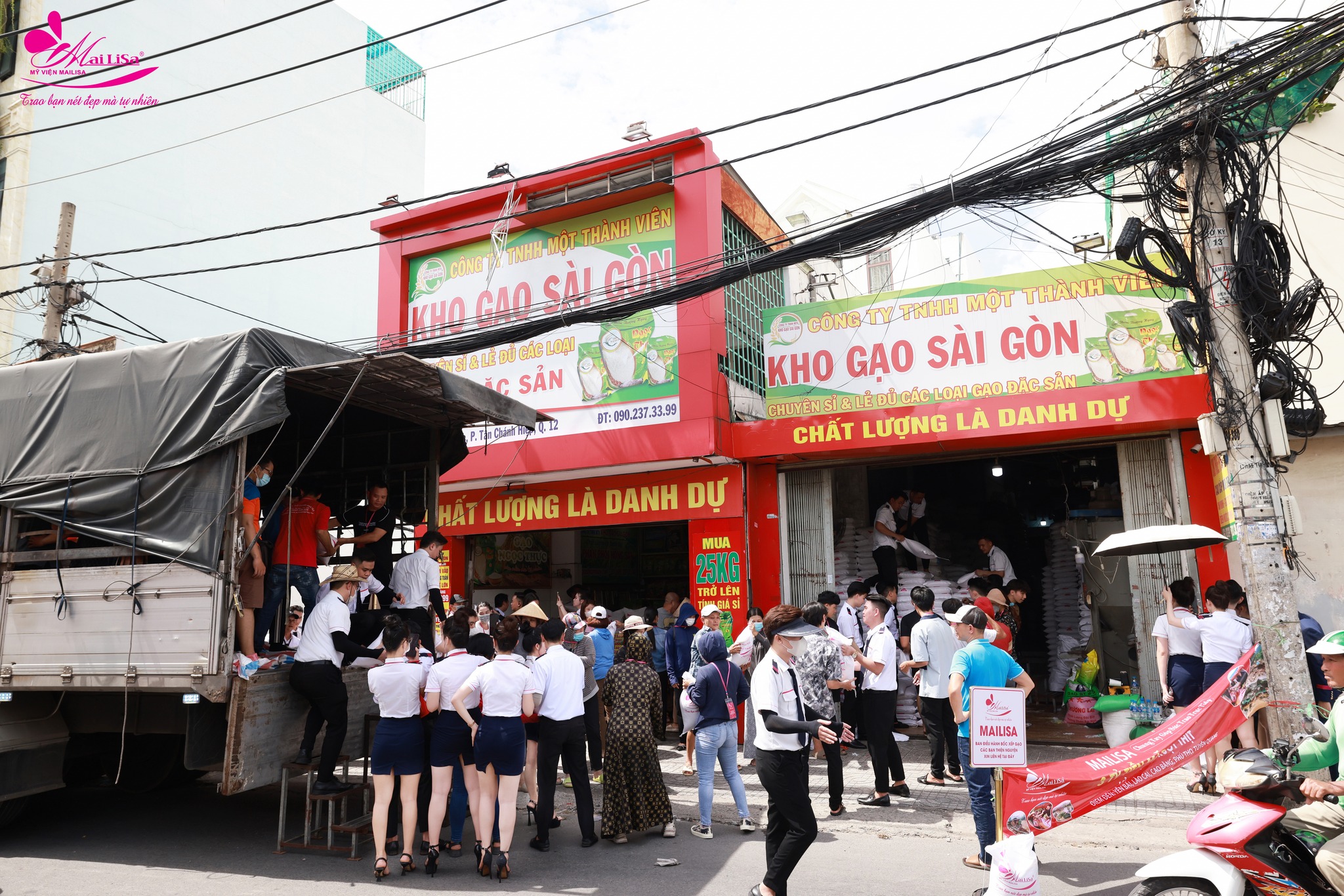 Kho gạo Sài Gòn - Đối tác cung cấp 50 tấn gạo làm từ thiện cho thẩm mỹ viện Mailisa