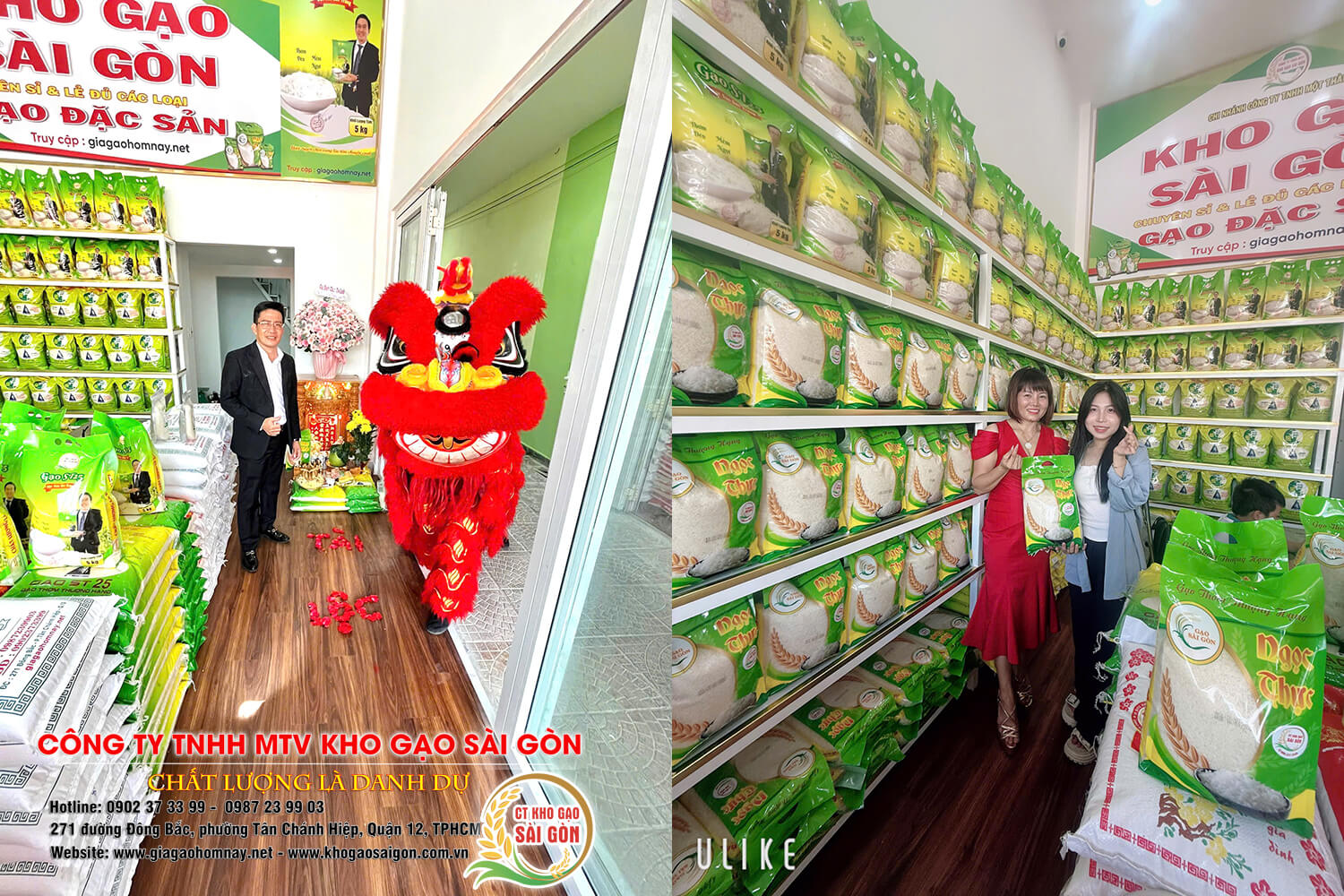 Cửa hàng đại lý gạo, vựa gạo Bình Dương của công ty Kho Gạo Sài Gòn